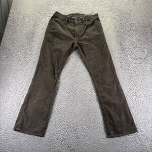 Gap 1969 Chino Pants Mens 30x28 Brown Cotton Blend Straight Fit Corduroy